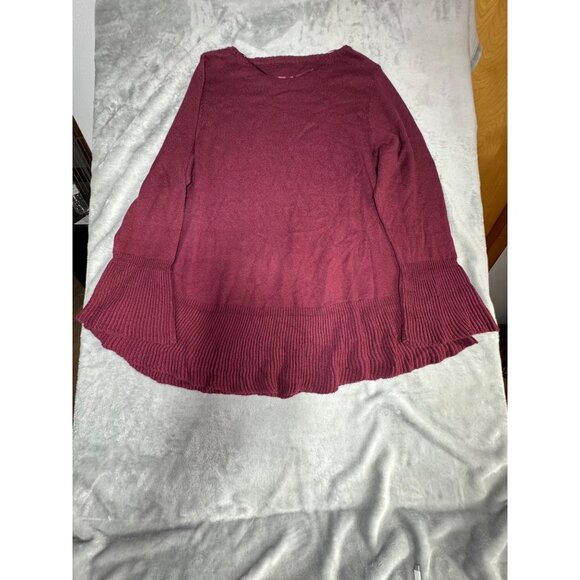 Style & Co Womens Plus Size 2X Ribbed Hem Knit Burgundy Sweater - Picture 16 of 16